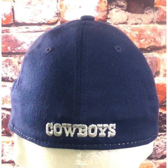 Dallas Cowboys New Era NFL Cap With Star Logo & Embroidered Back Text Navy/White - Picture 3 of 8